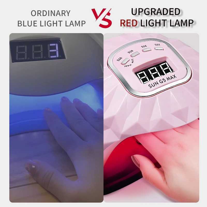 Nail Lamp - Red Light Led Anti-Blackening Preventing Hand Blackening High-Powercuring Machine Uv Led Manicure Drying GelT251216