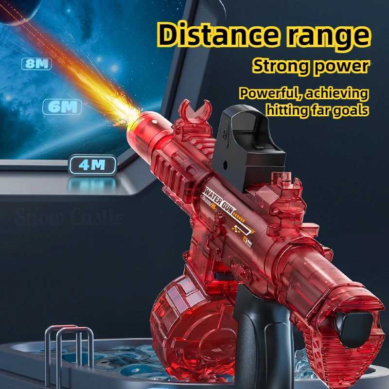 M416 Electric Water Gun Toys for Kids Led Simulation Fire Automatic Continuous Water Pistol Children Summer Outdoor Shooting Toy H251216