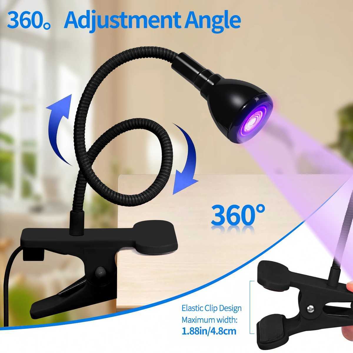 Gooseneck Nail Enhancement Lamp Nail Lamp With Clip USB Nail Enhancement Light Nail Polish Uv Curing Violet Light Quick dryingT251216