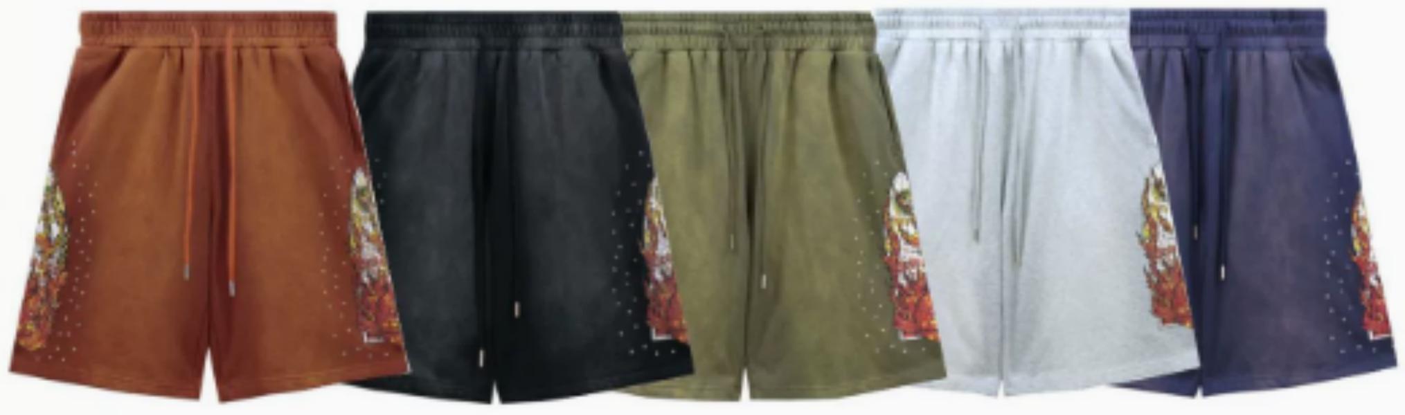 Loose fashionable washed-out casual distressed heavy-duty printed set retro men's hooded sweatshirt trend