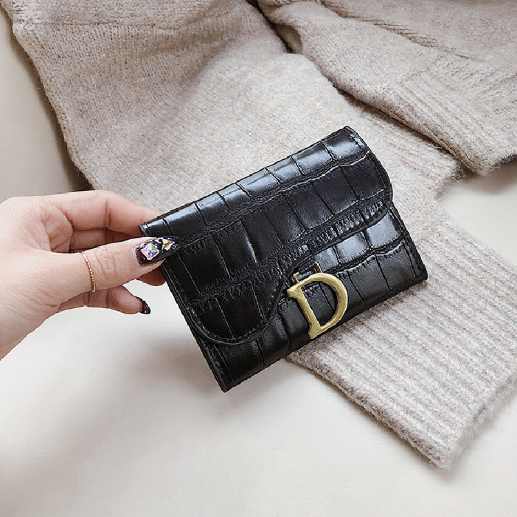 Luxury Designer Small Wallet Women's Fashion Simple Short Wallet Credit Card Holder Change Bag 01