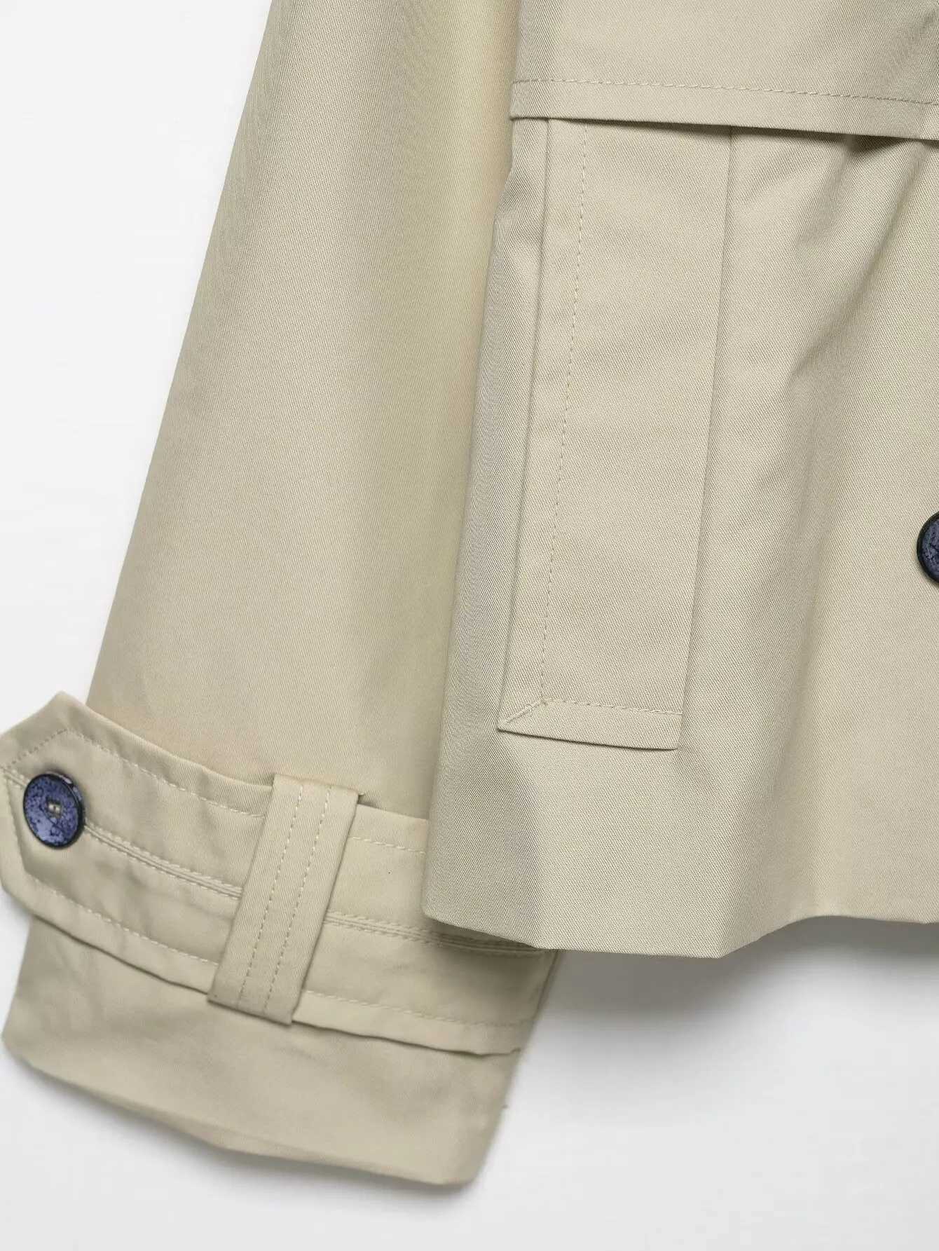 Women Double Breasted Windbreaker Coat Autumn Winter Long Sleeve Repellent Trench Coat Female Short Jackets Streetwear ClothingT251216