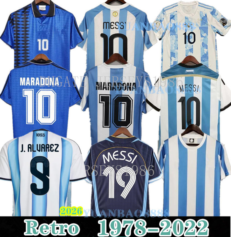 maradona soccer jersey 1986 1994 ArgentinaS retro 86 Vintage Classic 1978 Football Shirts Maillot Camisetas de Futbol 96 00 01 2006 2014 2025 2026 shirt 888888