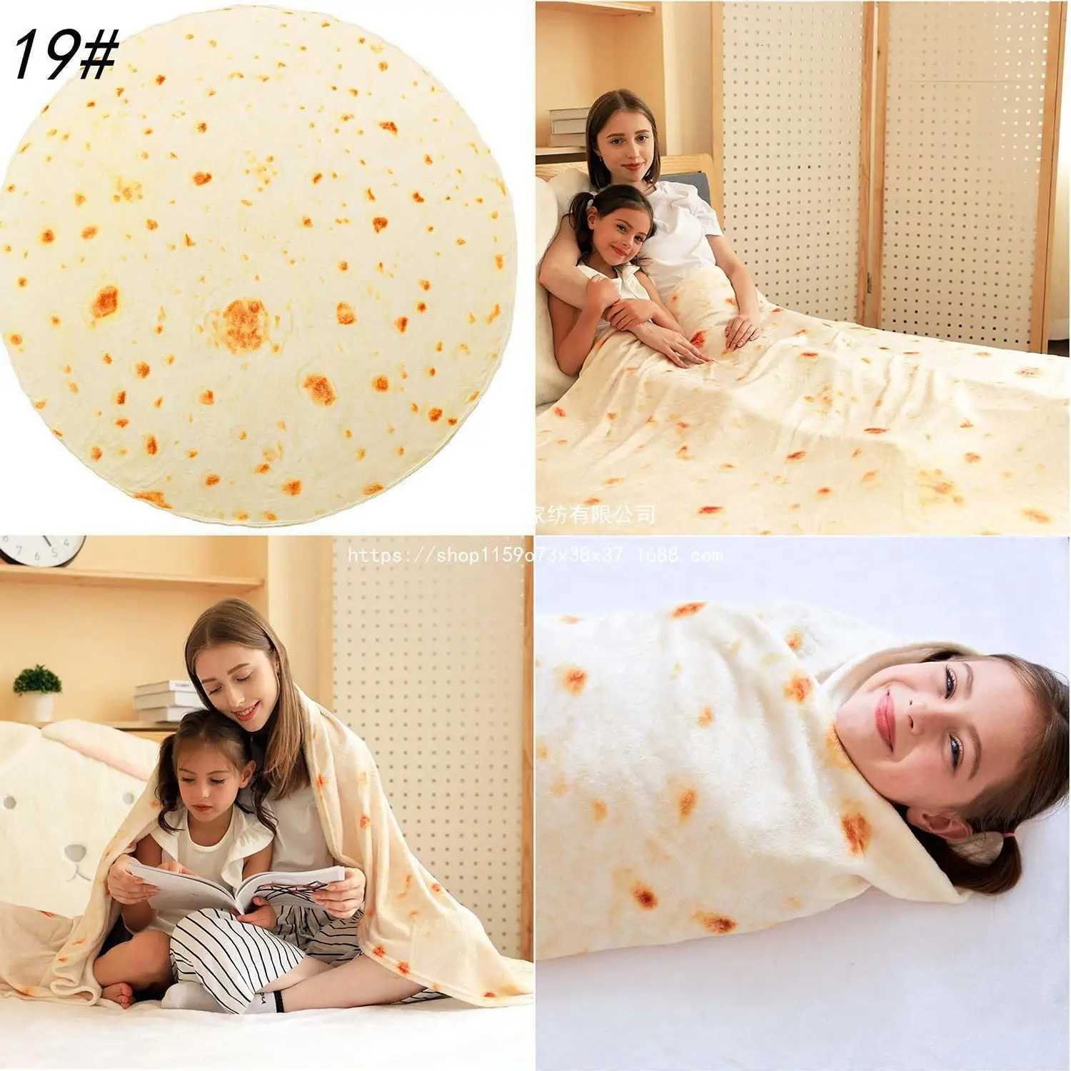 Burrito Pizza Blankets Funny GiftsCute Food Wrap Blanket for Adults KidsSoft and Fuzzy Throw Blankets for Christmas S164 H251216 - view 3