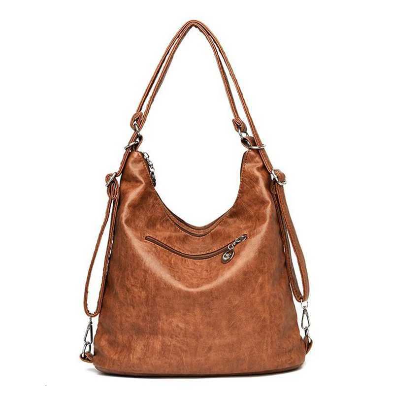 Vintage Female Shoulder Crossbody Bags Fashion PU Leather Large Capacity Hobo Bag For Women Casual Travel Handbag Purse Totes M251216