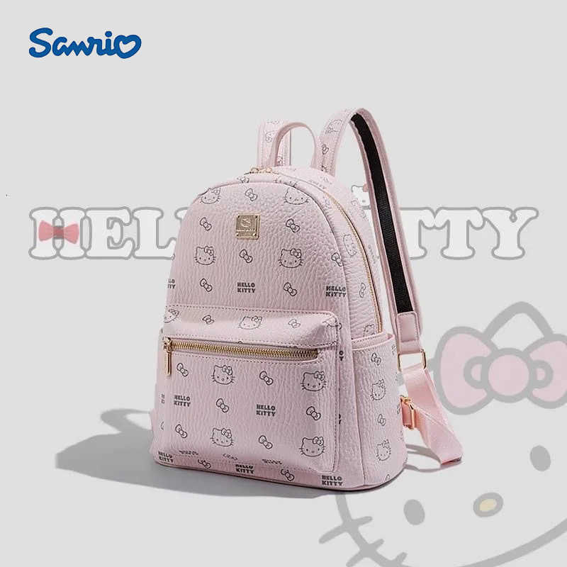 Sanrio Kawaii Hello Kitty Cartoon Large Capacity Travel Backpack Anime Girly Heart Cute Student Versatile High-End Backpack Gift H251216