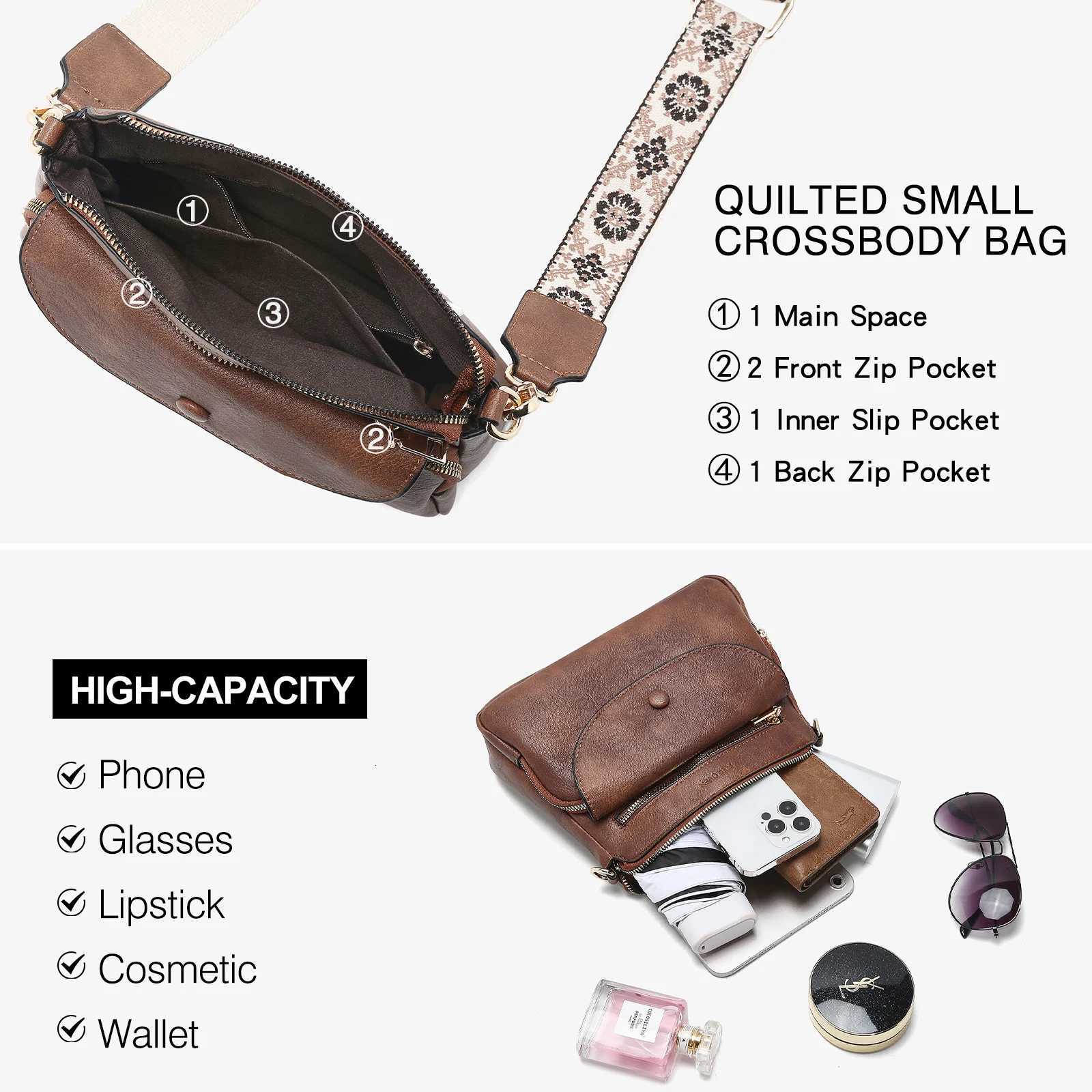 FOXER Womens Crossbody Bag 2025 Autumn Winter PU Female Shoulder Bag Simple Sport Bag Casual Messenger Purse M251216