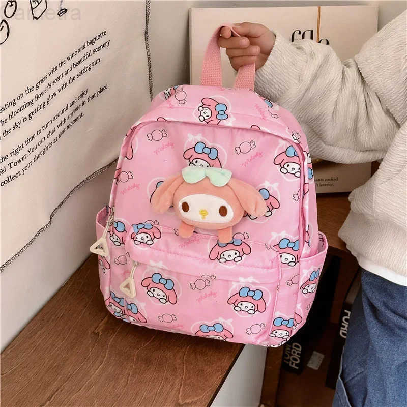 Sanrio Kuromi Hello Kittys Child Backpack Sanrios New Child Bag Cute Cartoon Summer Large Capacity Student Storage School Bag H251216