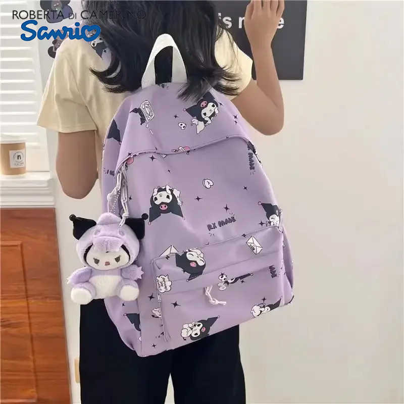 Sanrio 2024 New Backpack Kuromi Pochacco Junior High School Womens Campus Easy High Capacity Schoolbag Kawaii H251216
