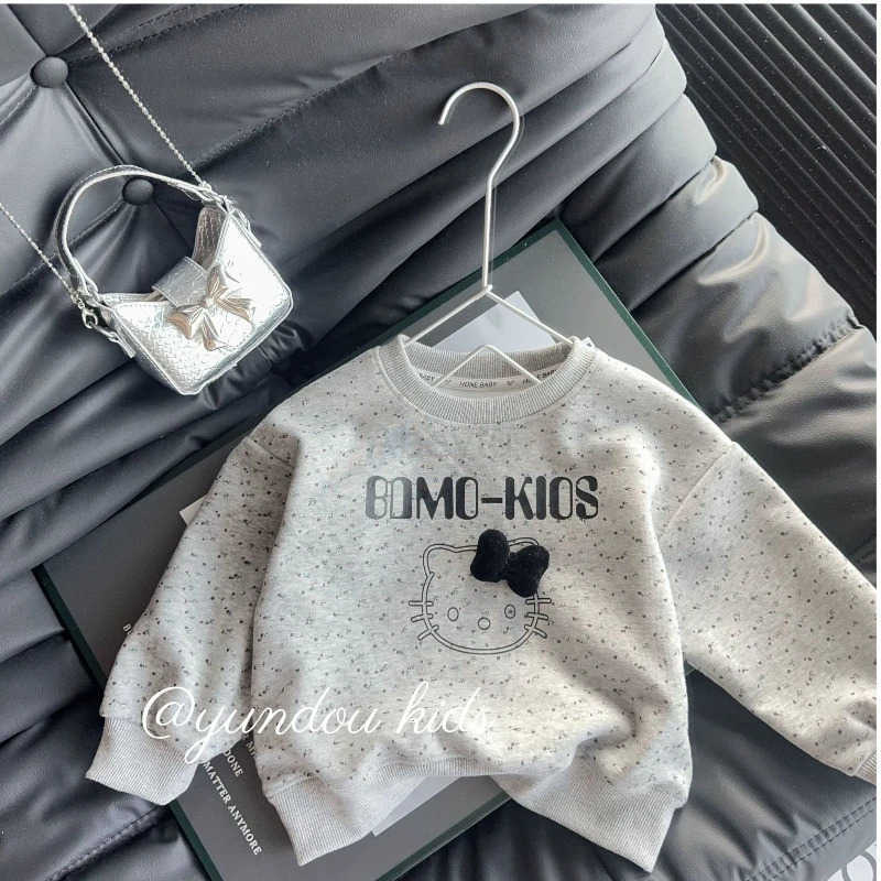 Sanrio Baby Girls Clothes Set Autumn Kid Fashion Cartoon Sweatshirts Pullover Top Pants 2pcs Suit Children Girls Tracksuits Outfits H251216