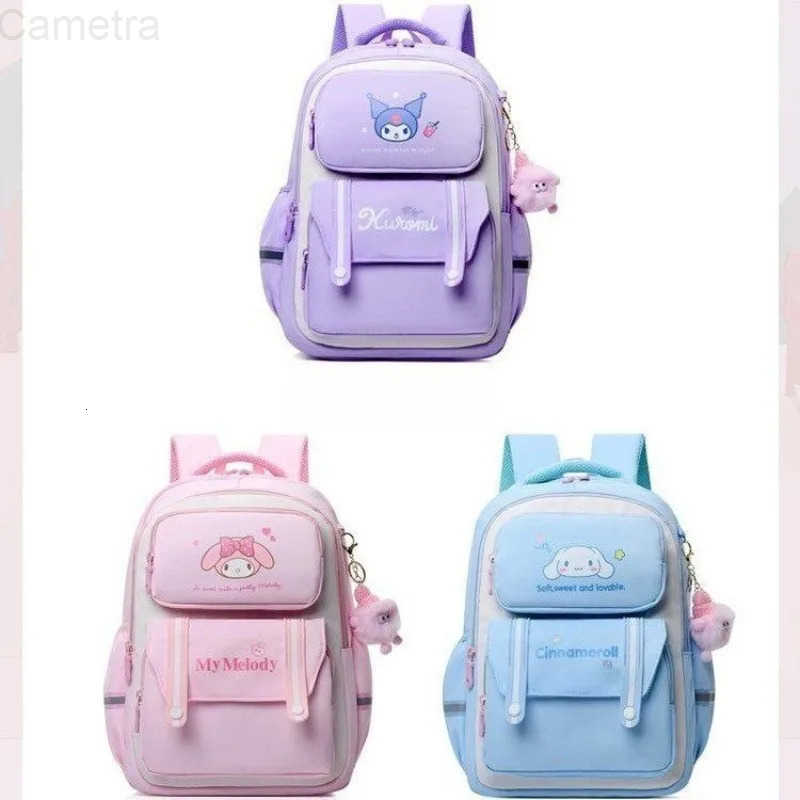 Sanrio kuromi student schoolbag cartoon cute creative large capacity lightweight burden reduction and spine protection backpack H251216