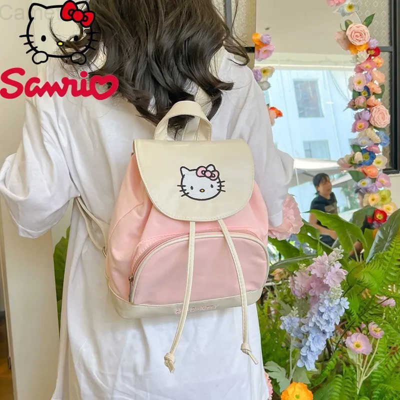 Sanrio Cartoon Hello Kitty Kuromi Cartoon Pattern Shoulder Bags Sweet Cute Womens Backpacks Crossbody Handbag H251216