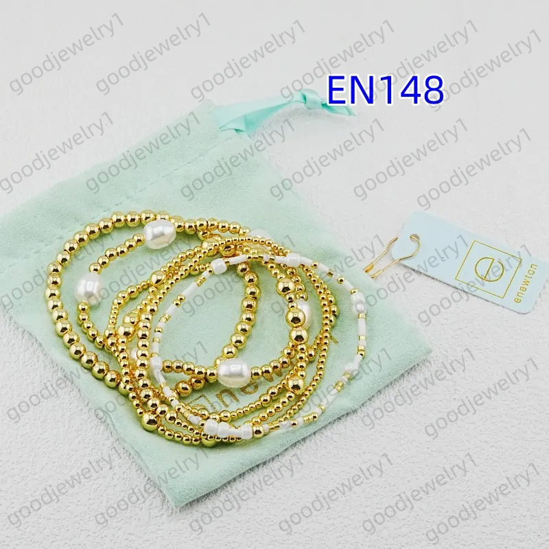 1:1 E-Newton Brand Gold Jewelry Pearl Beaded Bracelet Designer For Women Birthday Christmas Gift EN148 a43