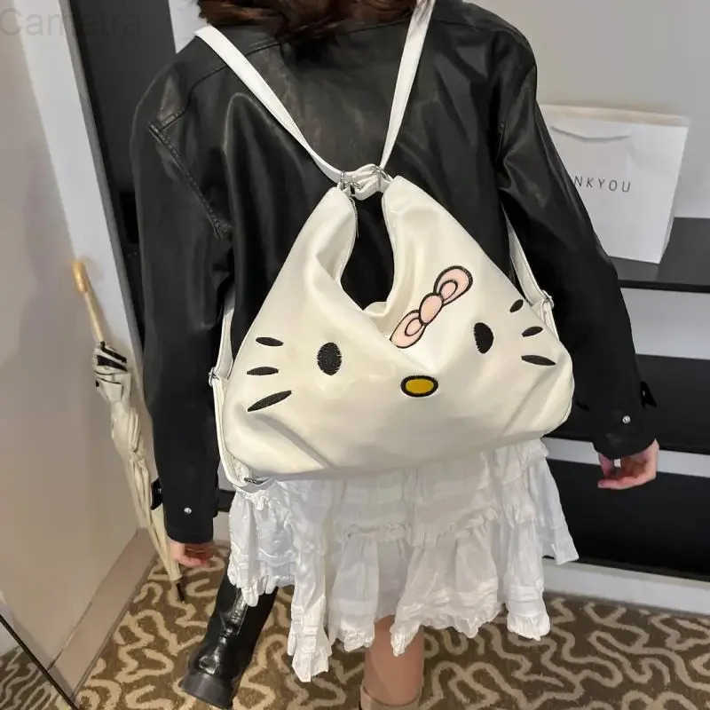 Sanrio Anime Figure Hellokittys Crossbody Bag Girl Tote Bag Large Capacity Backpack Super Light Large Capacity Kawaii Cartoon H251216