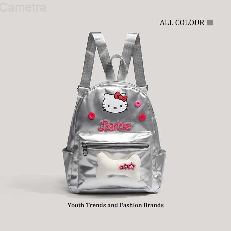 Sanrio Hello Kitty shiny cute Outdoor leisure niche design creativity leisure Exquisite versatile street fashion commuting backpack H251216