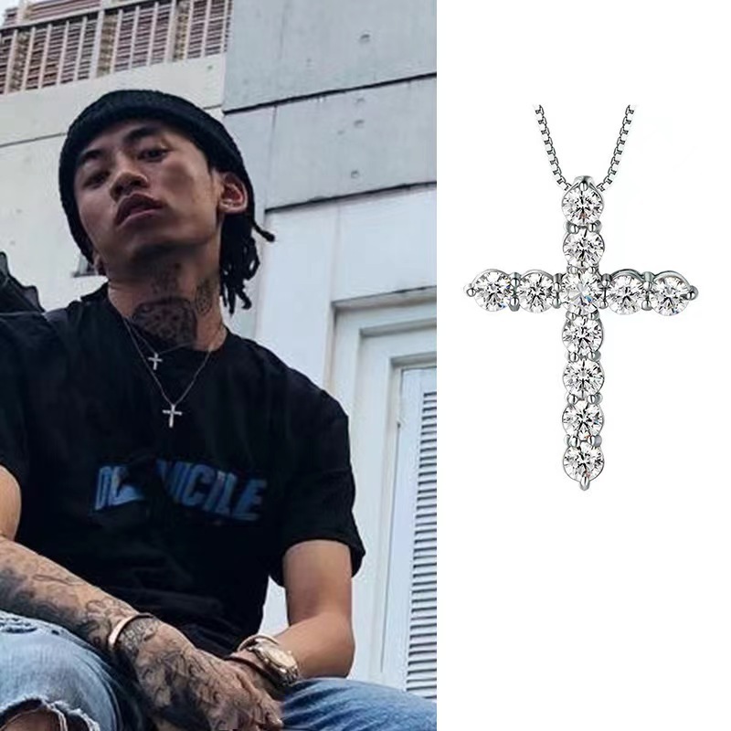 Good Quality Cubic Zircon Cross Pendant Necklace Original Tibetan Silver Choker Statement Necklace Women Gift Jewelry designer necklace wholesales fac
