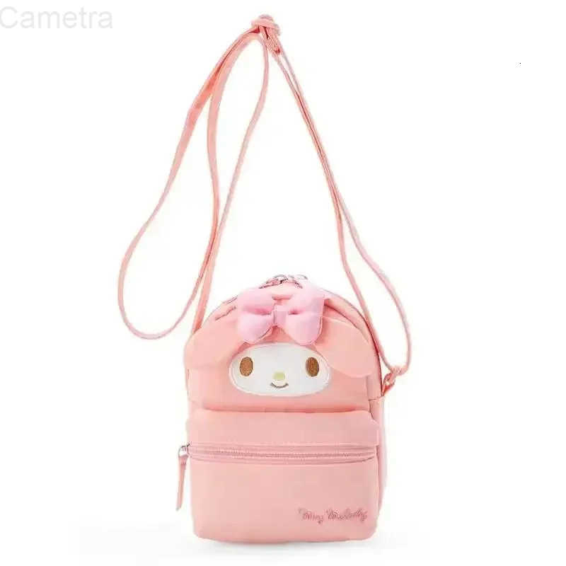 Sanrio New Womens Mini Shoulder Messenger Bag Cartoon Cute Shoulder Fashion Trend Embroidery Mini Womens Canvas Bag Printing H251216