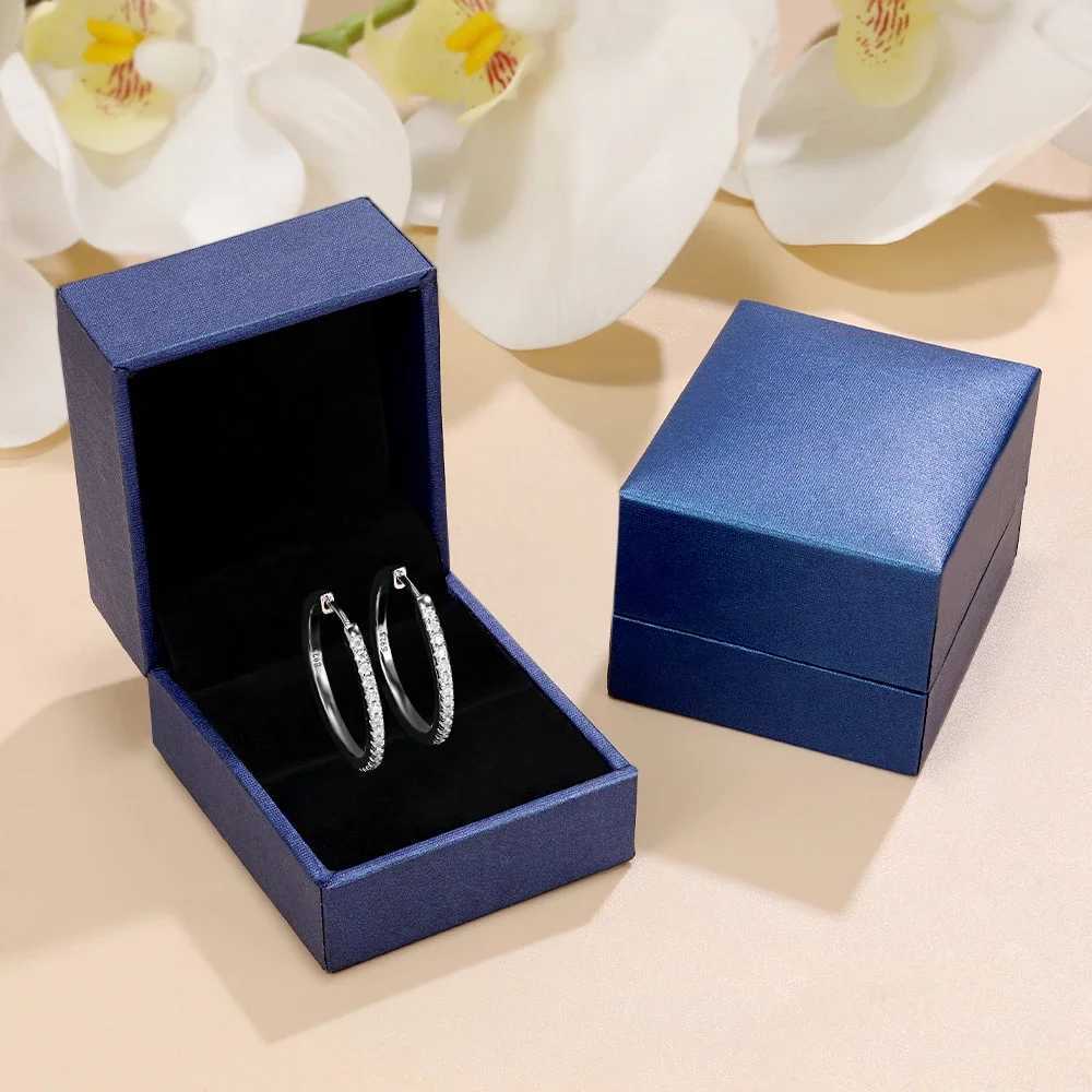 LinkerLove Moissanite Hoop Earrings S925 Sterling Silver Diamond Earrings 18K Gold Plated Trendy Jewelry for Bridal Wedding Gift G251216