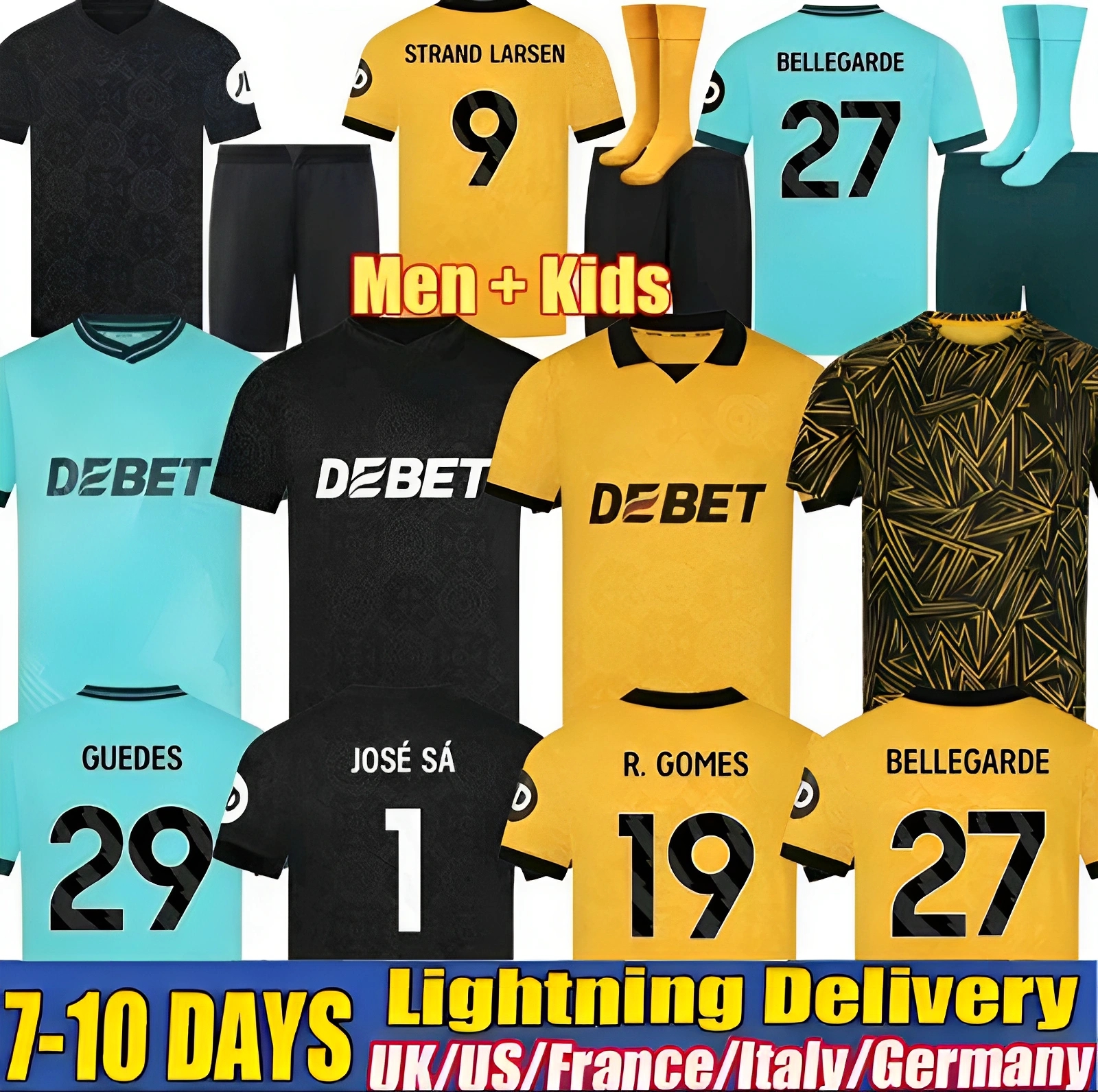 2025 2026 WolvEs GUEDES STRAND LARSEN Soccer Jerseys Strand Larsen Fer Lopez J. Arias DOHERTY 25 26 Wolverhamptonfootball HEE CHAN Football