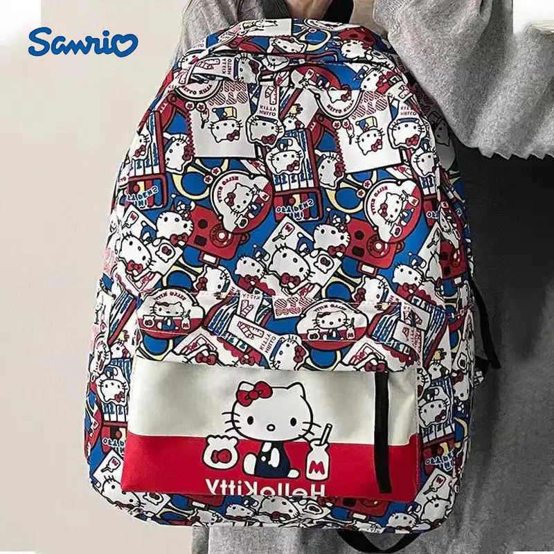Sanrio Ins Hello Kittys Backpack Cute Cartoon Student All-Match School Bag Light Large Capacity Girl Student Bags for Woman H251216