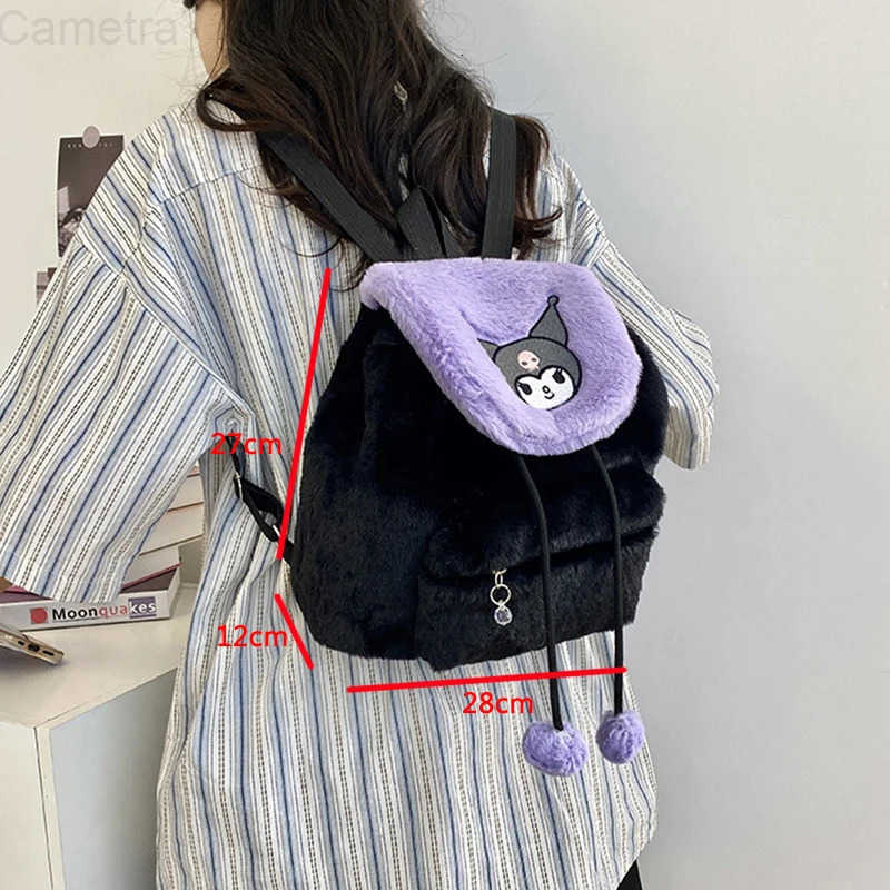 Sanrio The new Kawaii plush HelloKitty drawstring flap storage bag is the most suitable for giving gifts in autumn and winter H251216