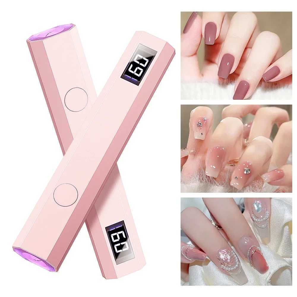 Convenient Handheld Nail Dryer Lamp UV/LED Nail Curing All Gel Polish Nail Art Tool USB Rechargeabl Quick Dry Nail LampT251216