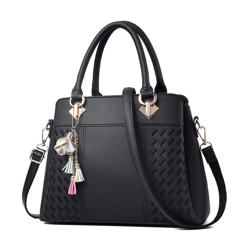 Fashion Women Handbags Tassel PU Leather Totes Bag Top-handle Embroidery Crossbody Bag Shoulder Bag Lady Simple Style Hand Bags M251216