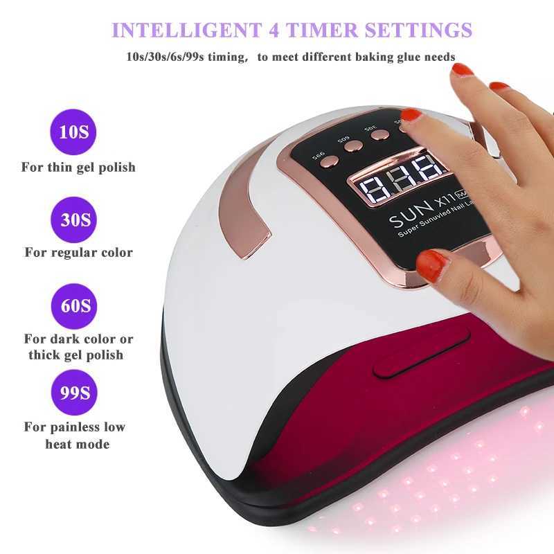 SUN X11MAX 90LEDs UV LED Nail Lamp Nail Curing Gel Polish Lamps For Home Salon Powerful LED Drying Lamps Professional Nail DryerT251216
