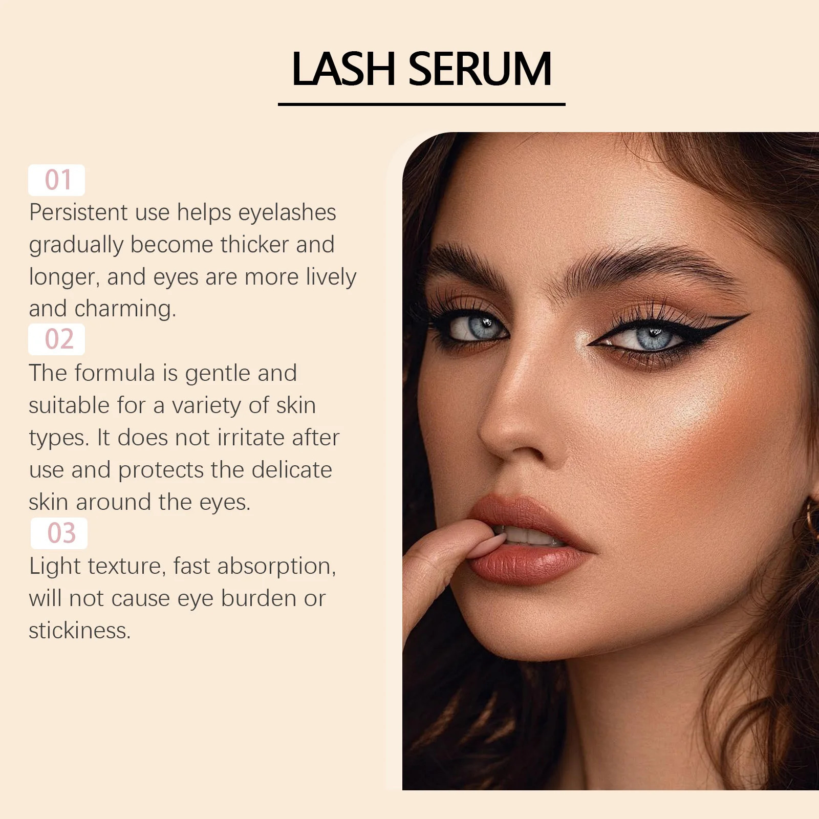 Hoygi 2ml Lash Enhancing Serum Natural Looking Lift and Definition Smudge Proof Flex Hold Formula Clump Free Daily Mascara 251204