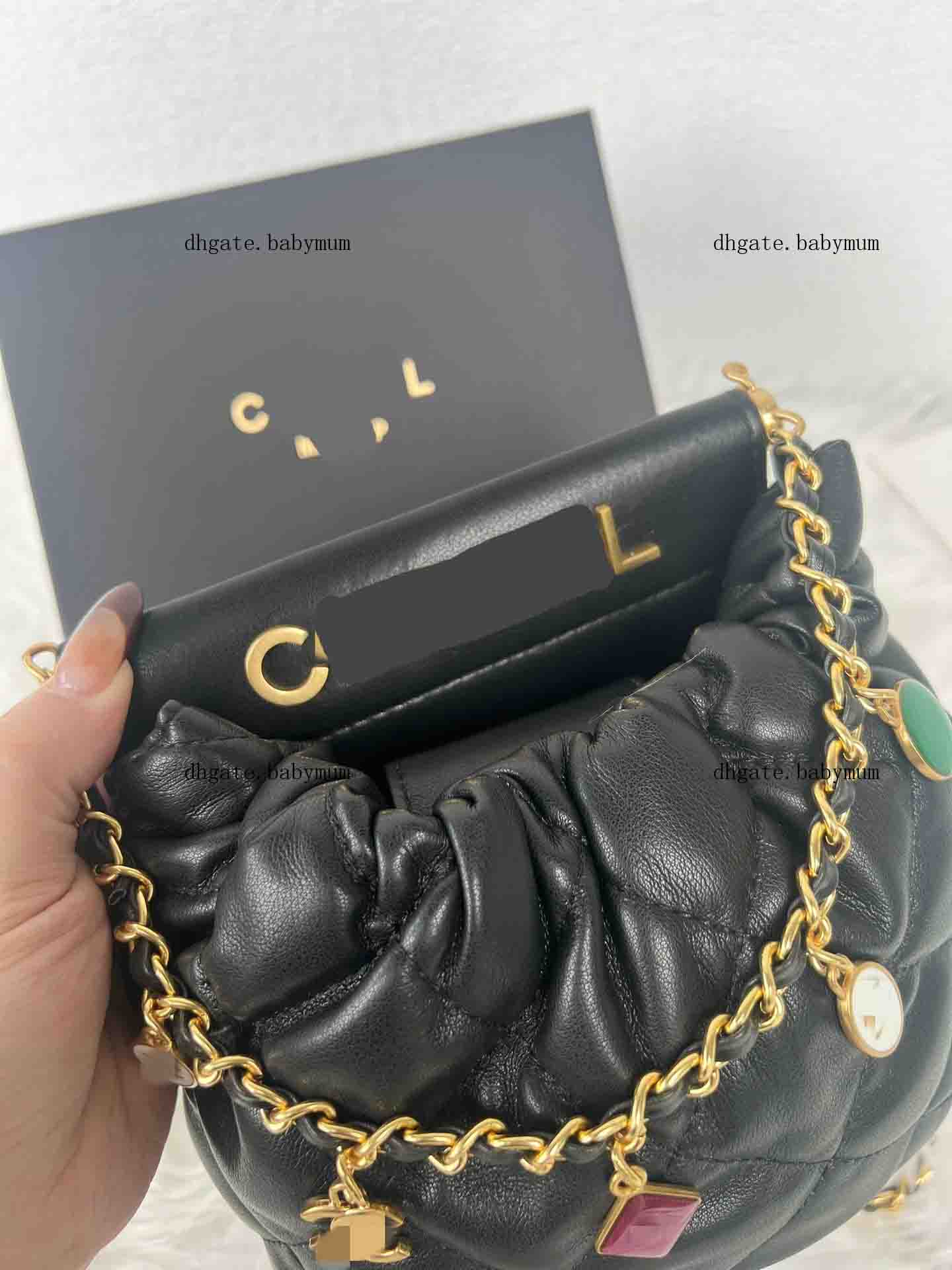 luxury gift Bag chain handbag grid cc crossbody purse fashion classic exquisite outdoor bucket bag for girls