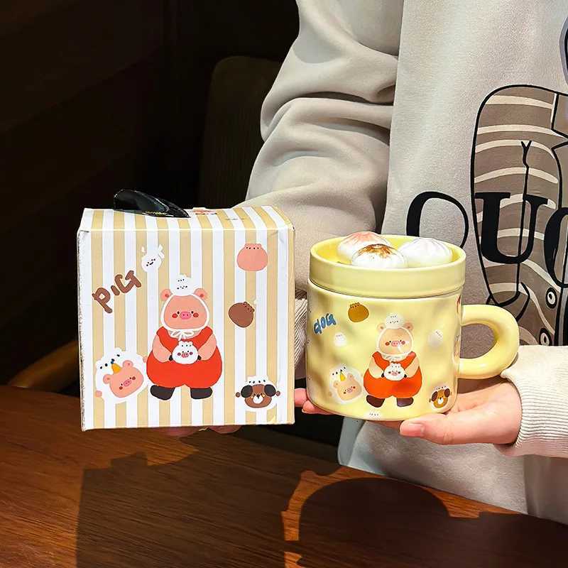 Funny Cups of Coffee Ceramic g With Lid Breakfast Cups Cute gs Personali Gift Cup for Tea Drinkware Christmas H251215