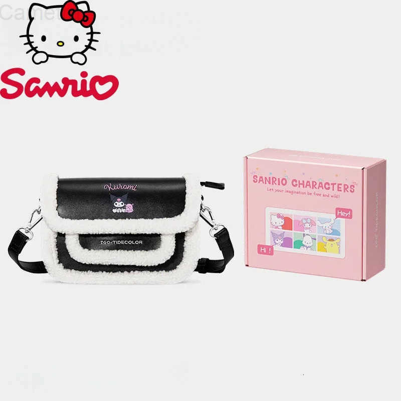 Sanrio Original New Womens Shoulder Bag Luxury Brand Original Fashion Womens Shoulder Messenger Bag Cartoon Plush Womens Bag H251216