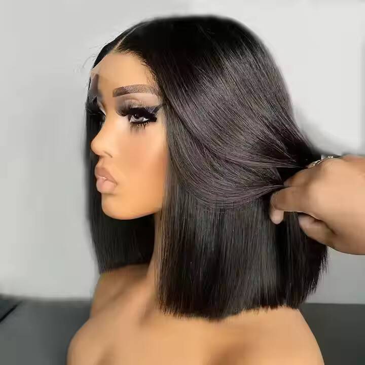 SDD Natural HD Glueless Front Vietnamese Virgin Raw Hair Bone Straight Short Bob Lace Front Black Women Deep Transparent