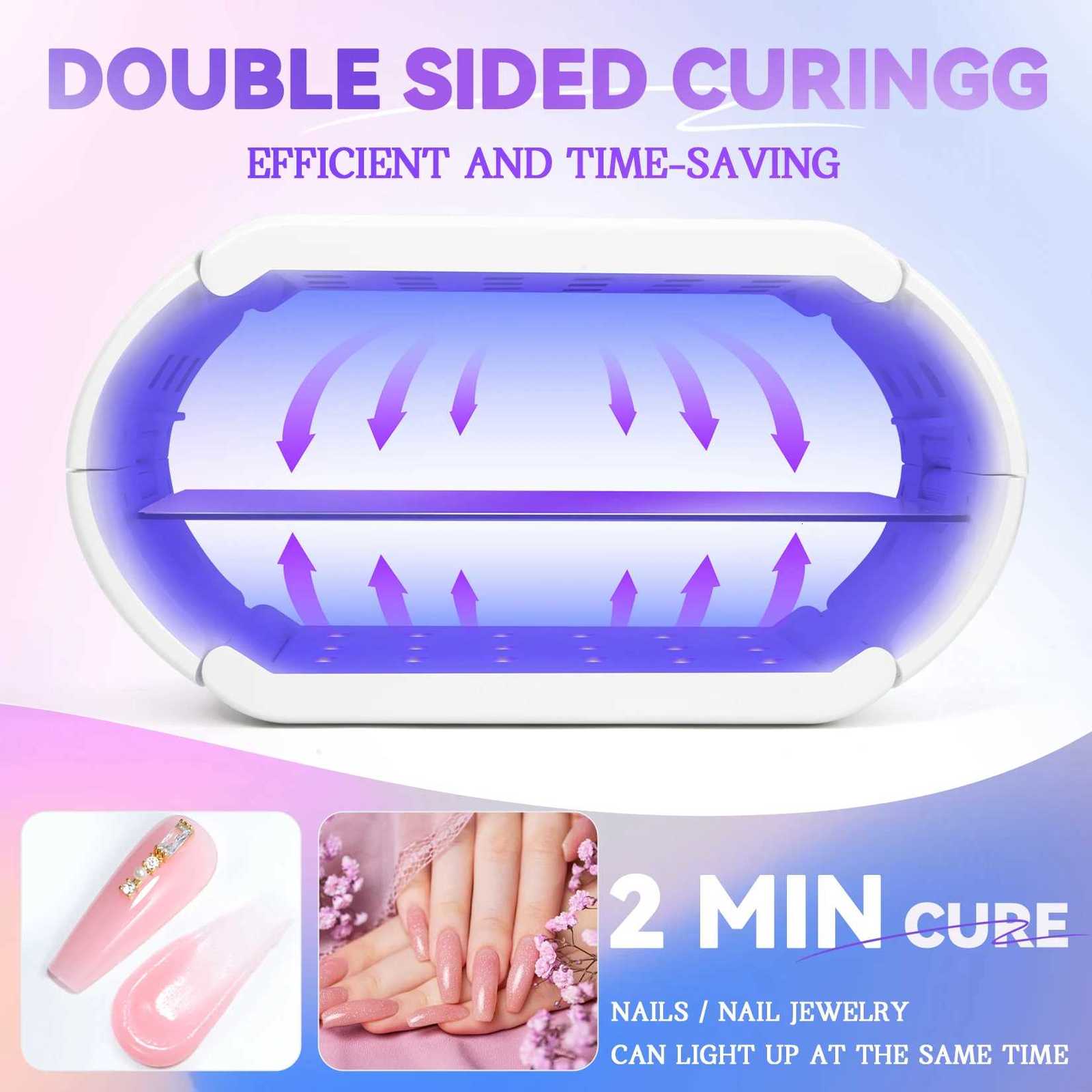 Double Sided UV Lamp for Resin Curing US Plug Foldable Portable Fast Curing UV Resin Lamp for Resin Mold DIY Decorative JewelryT251216