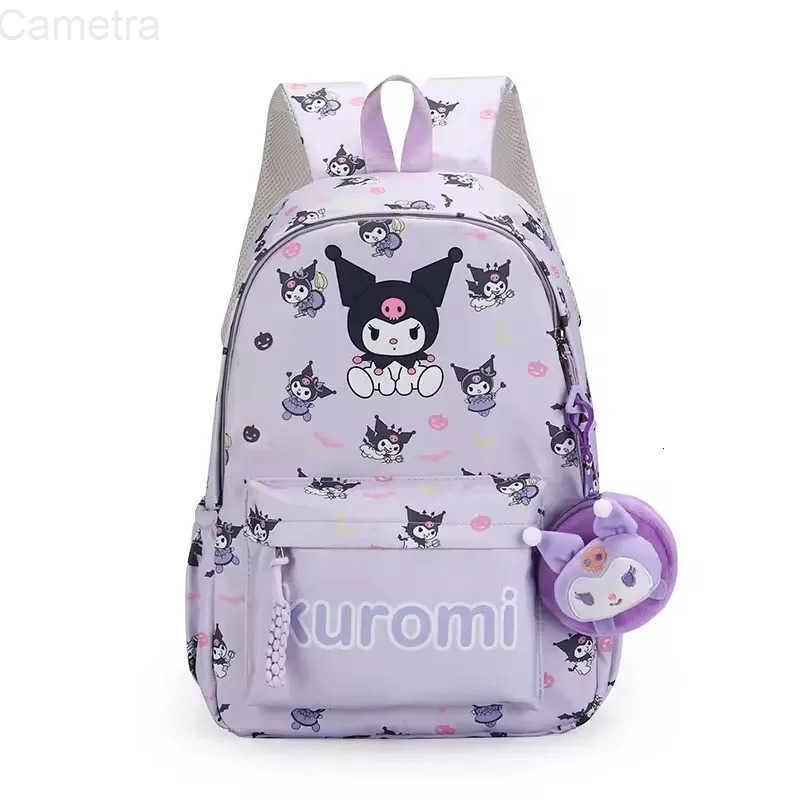 Sanrio 1 Set Hello Kittys Backpack Kuromis Cinnamorolls Cute Daypack Cartoon Anime Schoolbag Bag Girl Casual Travel Commute Knapsack H2512161