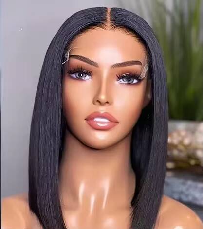 SDD Natural HD Glueless Front Vietnamese Virgin Raw Hair Bone Straight Short Bob Lace Front Black Women Deep Transparent