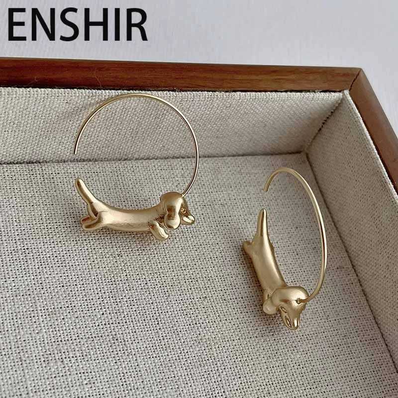 ENSHIR Dachshund Pet Earring For Women Niche Luxury Design Personality Jewelry Gifts Party G251216