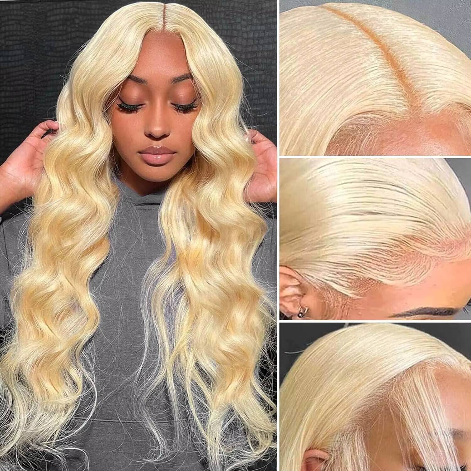 Wholesale 613 13X4 13X6 HD Lace Frontal Wig Long Raw Human Hair Honey Blonde Wigs Human Hair Lace Front HD Transparent Lace Wig