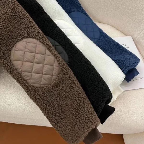 Designer Women Jacket Brown Lamhair Hooded Coat Lamb Wool Zipper Coat Hooded Yoga Clothes Women's Winter Short Padded Warm Cotton-padded Jacket