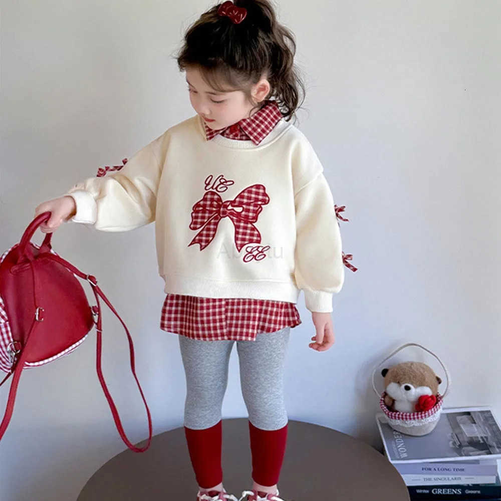 Sanrio Baby Girls Set Spring Autumn 2025 New Children Trendy Fashion Tracksuit Kids Patchwork Hoodie Leggings Two Piece Clothes Suits H251216