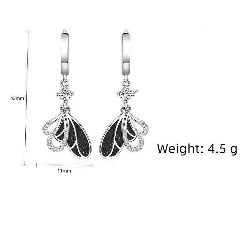 925 Sterling Silver Earrings Designed Bow Zircon Long Earrings Engagement Jewelry Gift For Women Charm G251216