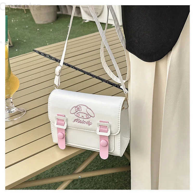 Sanrio Cartoon Pu Square Bag Anime Shoulder Bags Kawaii Messenger Tote Cute Backpacks My melody Cinnamorol Kuromi Fashion Bags H251216