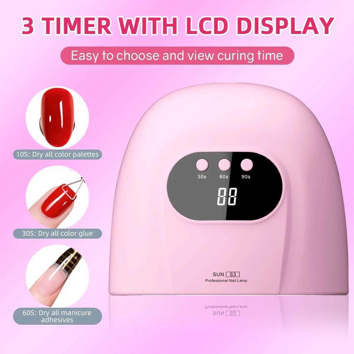 88W UV LED Nail Lamp 24 LEDs Nail Dryer for Nails Gel with 3 Timer Settings Professional UV Cabin Manicure Lamp Nail Art ToolsT251216