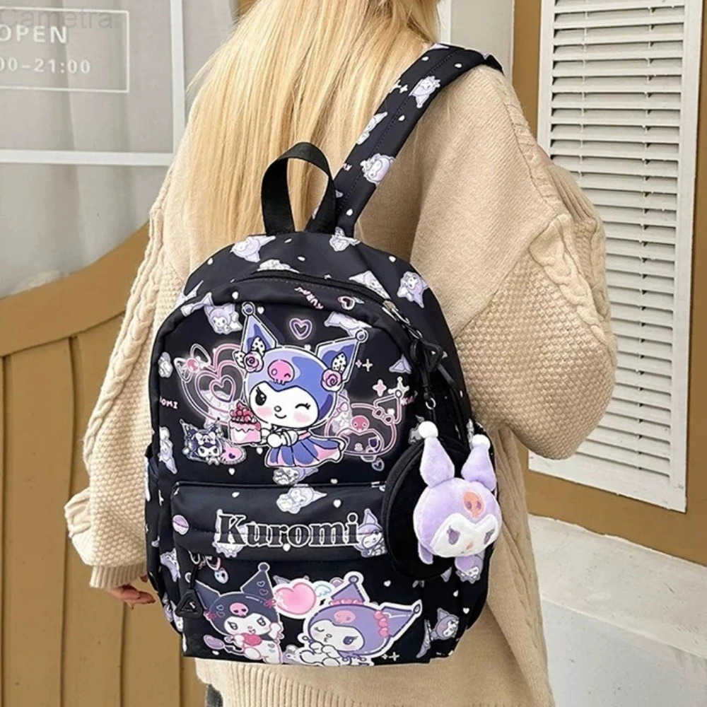 Sanrio Hello Kitty Kuromi My Melody Cute Cartoon Kids Backpack Kindergarten Primary Students Double Shoulder Bag Gifts for Girls H251216