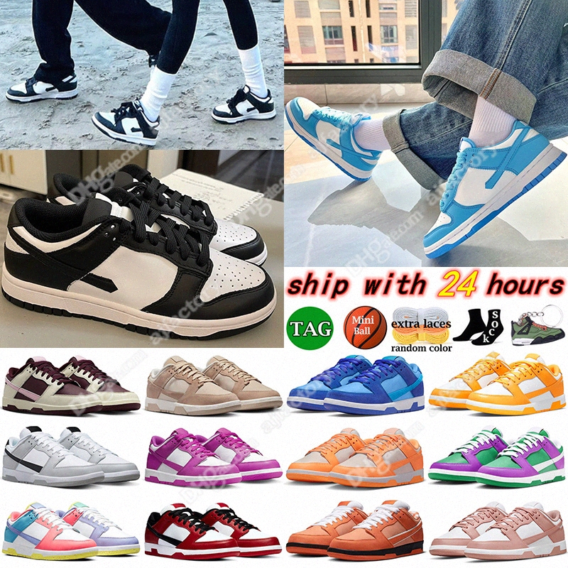Outdoor Shoes Designer Men Women Flat GAI Sneakers Lows Panda White Black Grey Fog Triple Pink University Blue Red Gold Rose Mens Runne9UAX#