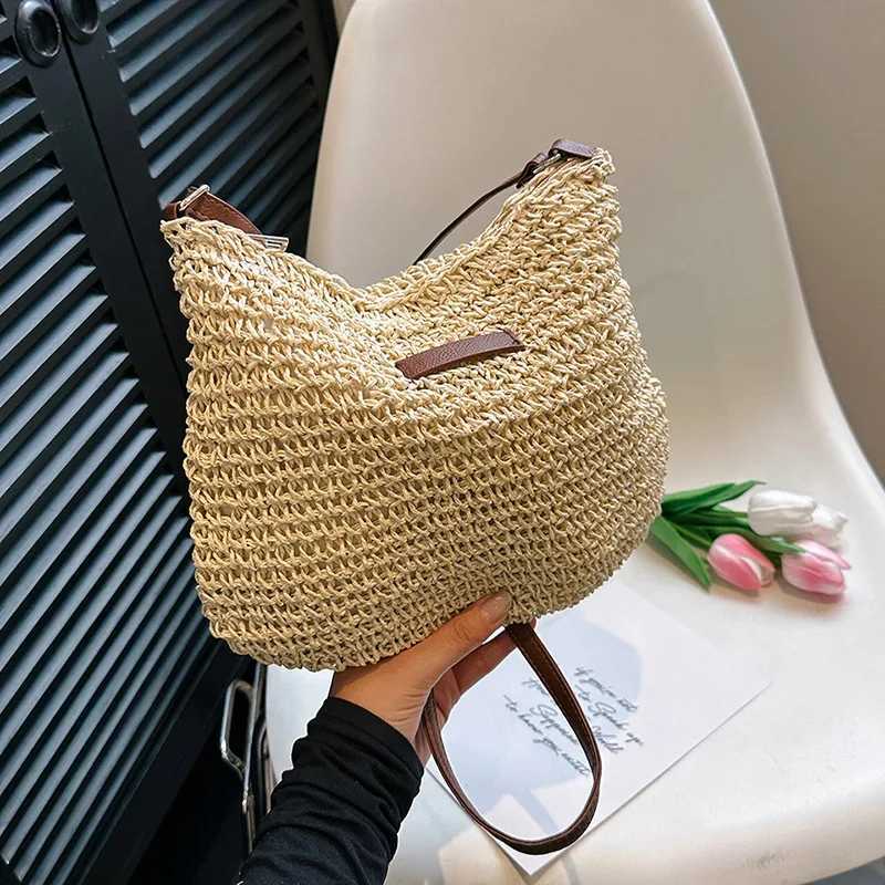 Ladies Fashion Summer Straw Crossbody Bag Women Beach Holiday Shopping Woven Shoulder Handbag Messenger Purses For Women Bags M251216