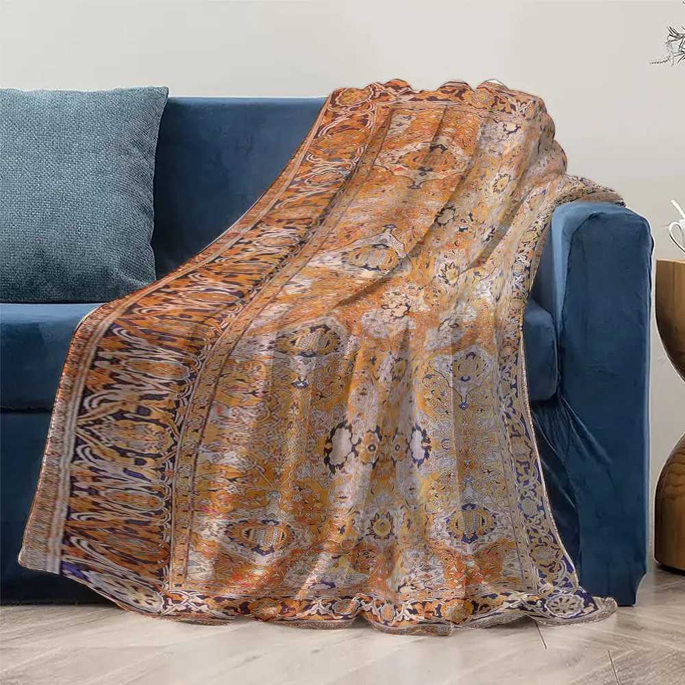Vibrant Floral Embroidered Blanket Throw Sofa Bed Decorative Cotton Rug Blanket Warm Cozy Home Decor H251216 - view 6