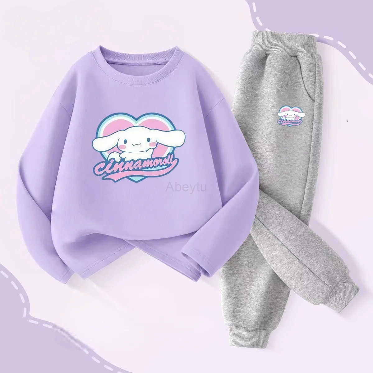 Sanrio Autumn Baby Girl Clothes Set Cartoon Printed Pullover Sweatshirts Top And Pants Bottom 2 Pieces Suit Kid Children Boy H251216112