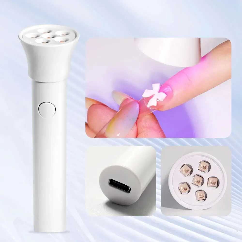 Nail UV LED Lamp Dryer Portable Rechargeable Flashlight UV Light for Drying Nails Gel Polish Lamps Machine Pin Cure ToolsT251216