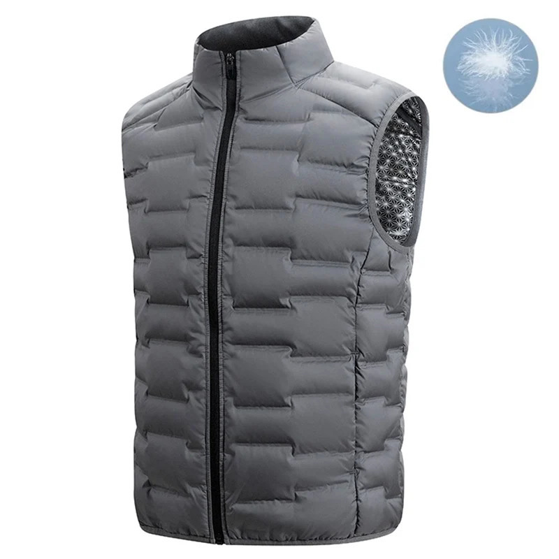 Men Winter White Duck Down Vest Warm Windproof Stand Collar Sleeveless Ultralight Waterproof Waistcoat Male 251205
